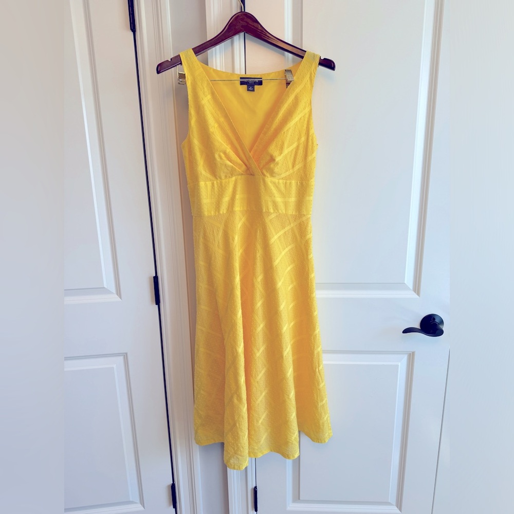 Yellow Liz Claiborne summer dress size 8